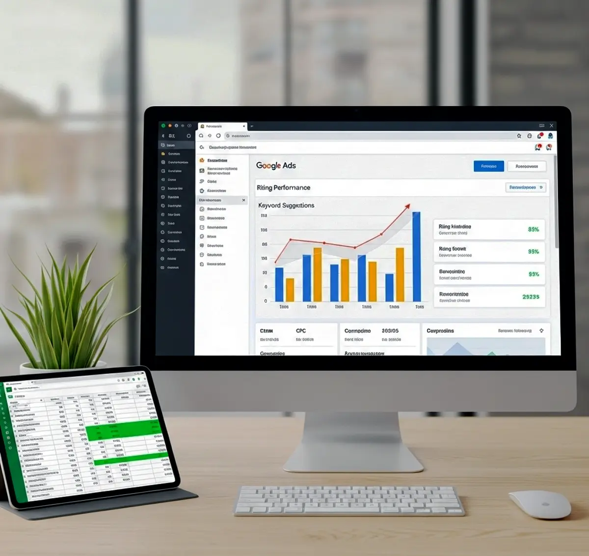 A dashboard showing Google Ads performance for a non-profit