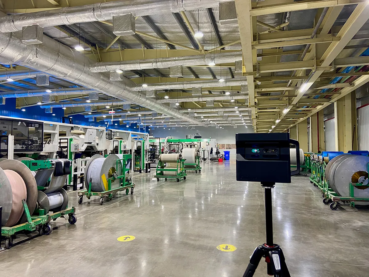 A Tyre Building Machine on the plant floor at JK Tyre, Gwalior.